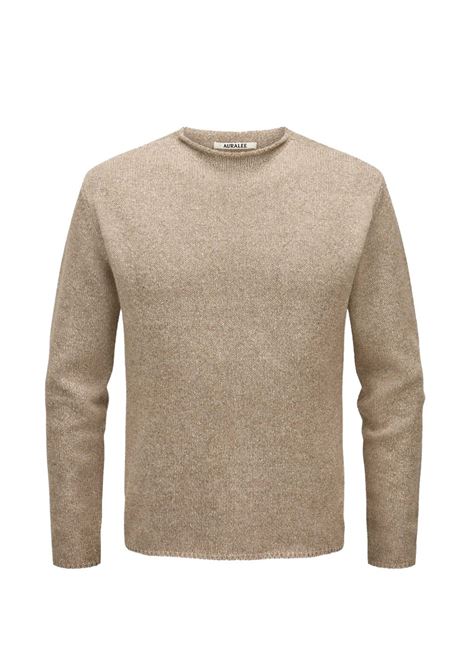 maglione uomo beige AURALEE | A26SP03NSMIX BEIGE